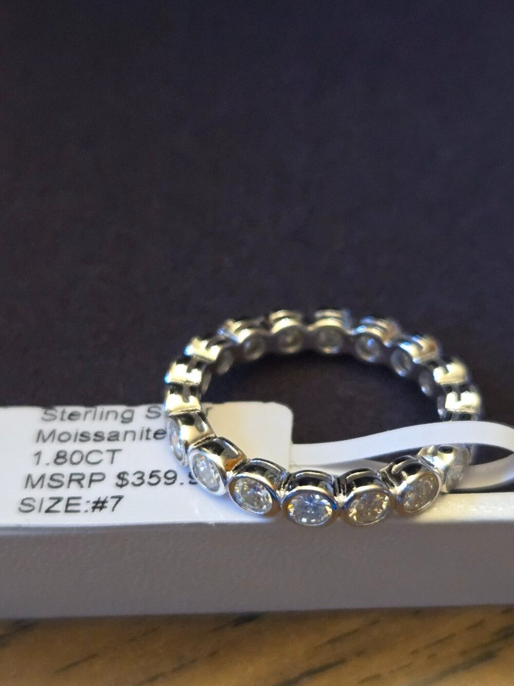 💎 1.80 CT Moissanite Eternity Band – Sterling Silver – Size 7 💎